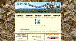 Desktop Screenshot of cramerscreeksidecabins.com