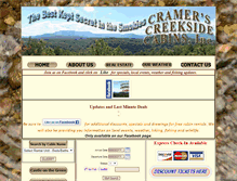Tablet Screenshot of cramerscreeksidecabins.com
